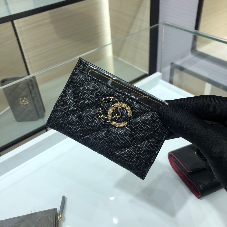 chanel 19 card holder, chanel small leather goods