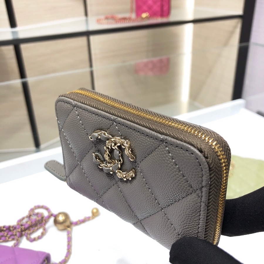 Chanel 19 zipped coin purse, CHANEL