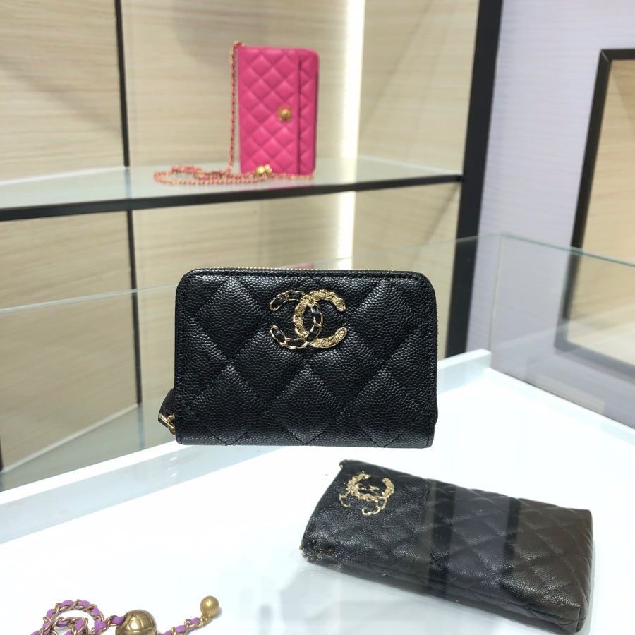 Chanel 19 zipped coin purse, CHANEL