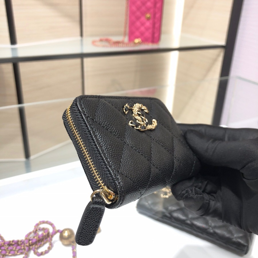 Chanel 19 zipped coin purse, CHANEL