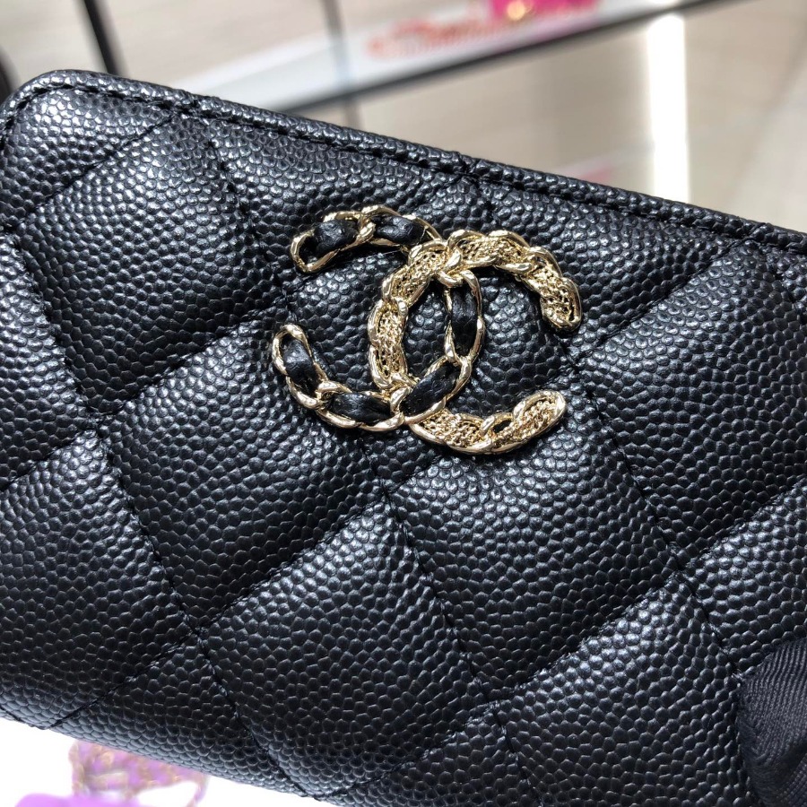 Chanel 19 zipped coin purse, CHANEL