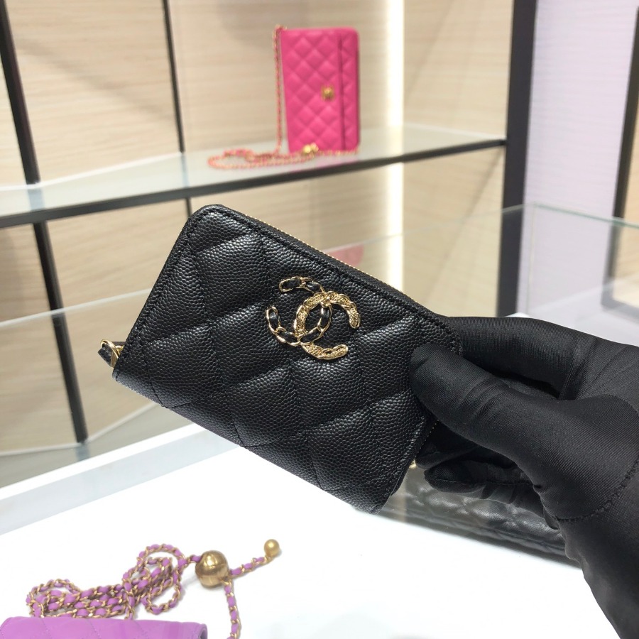 Chanel 19 zipped coin purse, CHANEL