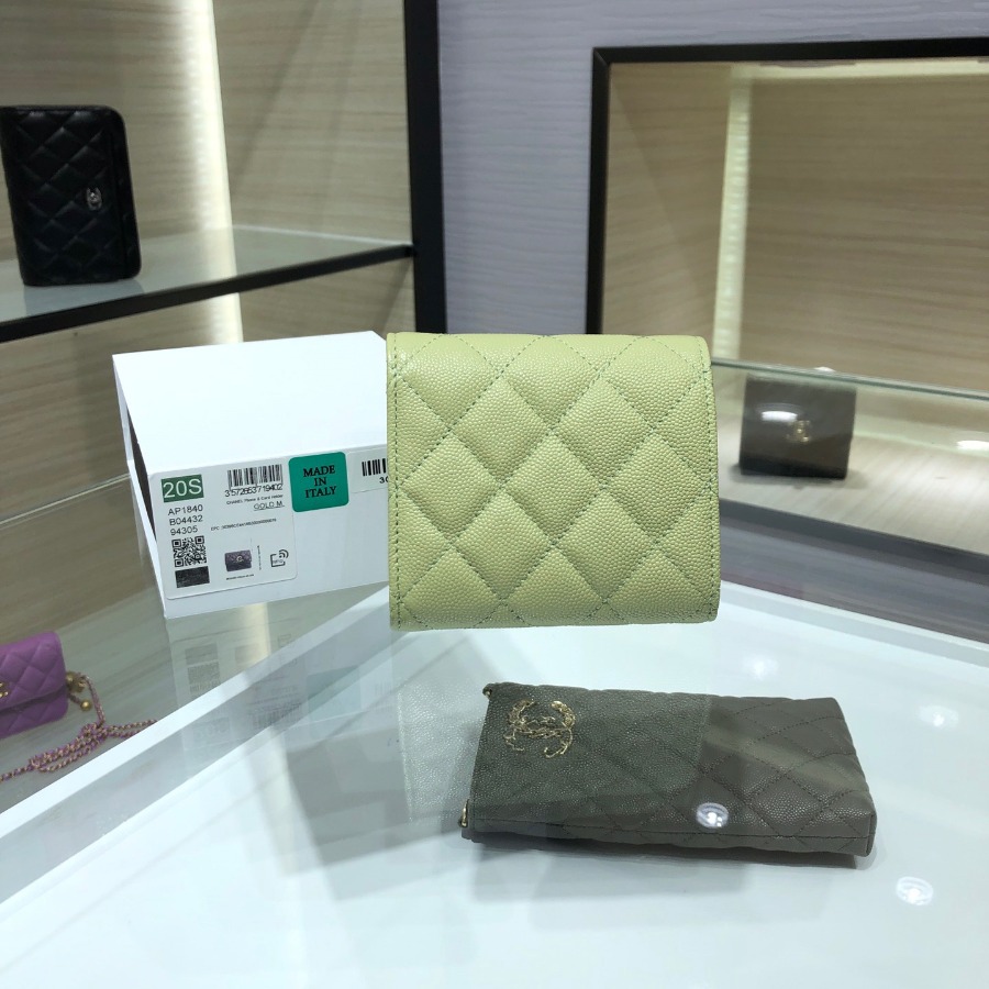 chanel 19 small flap wallet, CHANEL