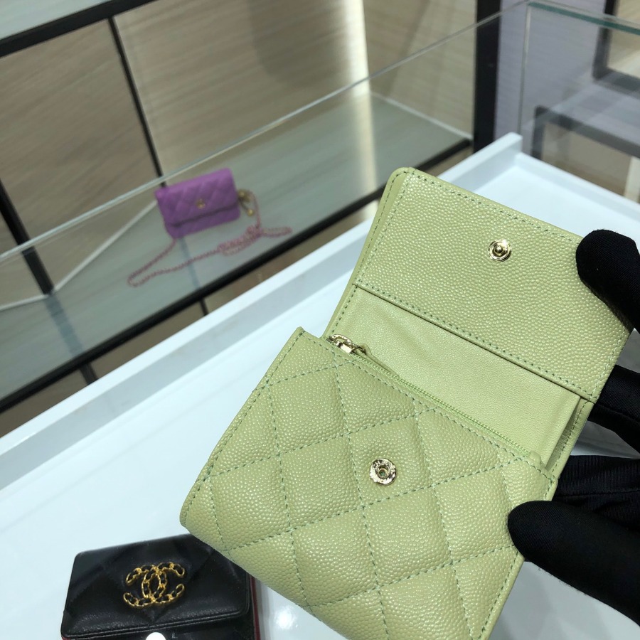 chanel 19 small flap wallet, CHANEL