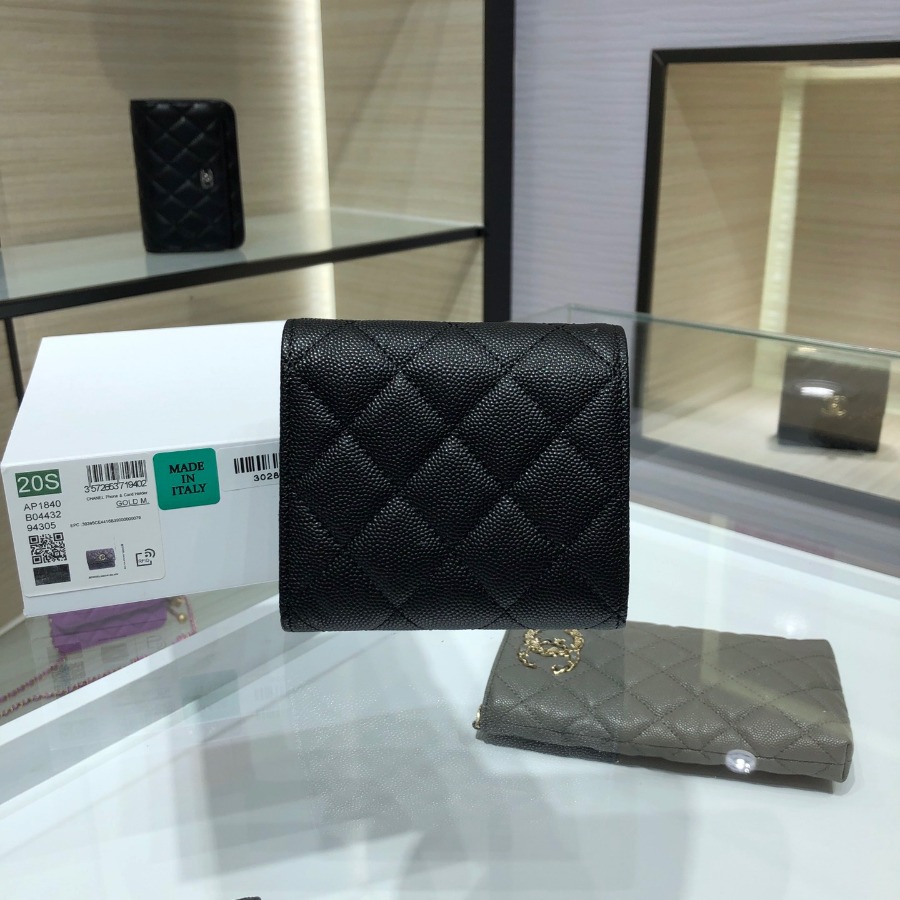 chanel 19 small flap wallet, CHANEL