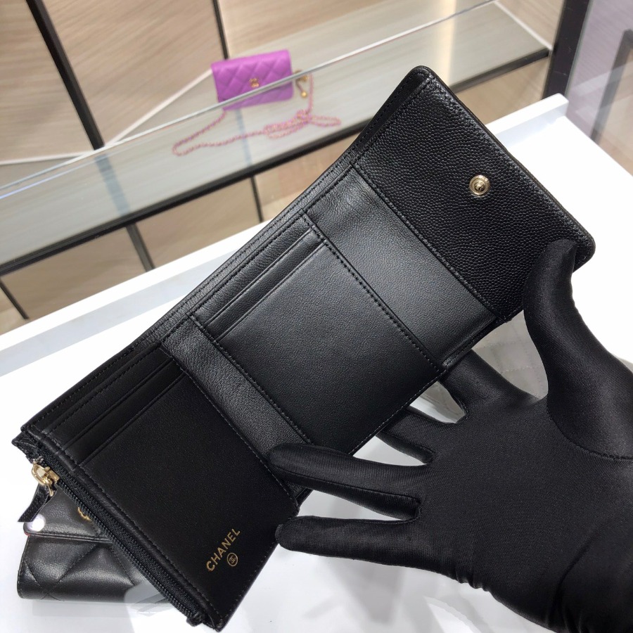 chanel 19 small flap wallet, CHANEL
