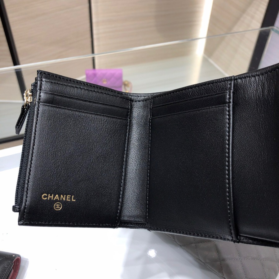 chanel 19 small flap wallet, CHANEL