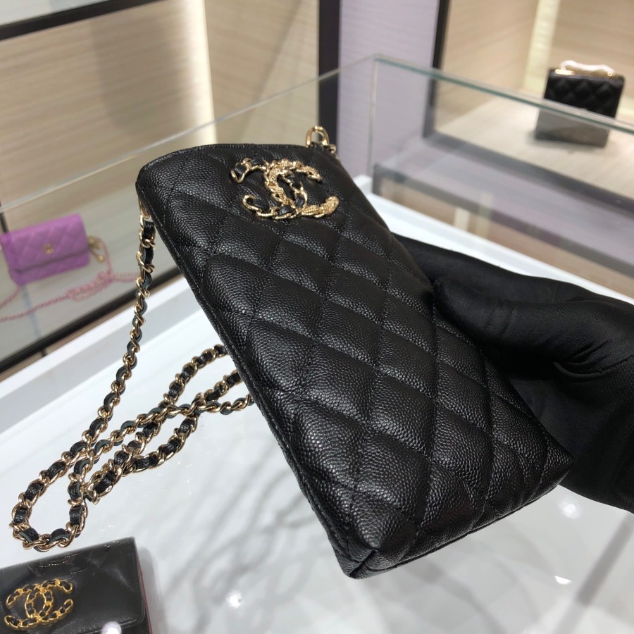 chanel 19 phone case with chain, CHANEL