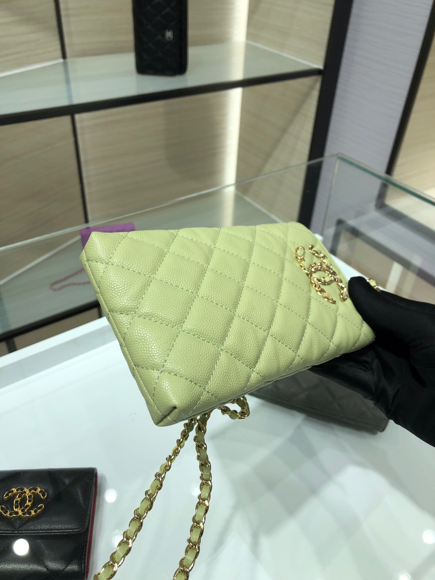 chanel 19 phone case with chain, CHANEL