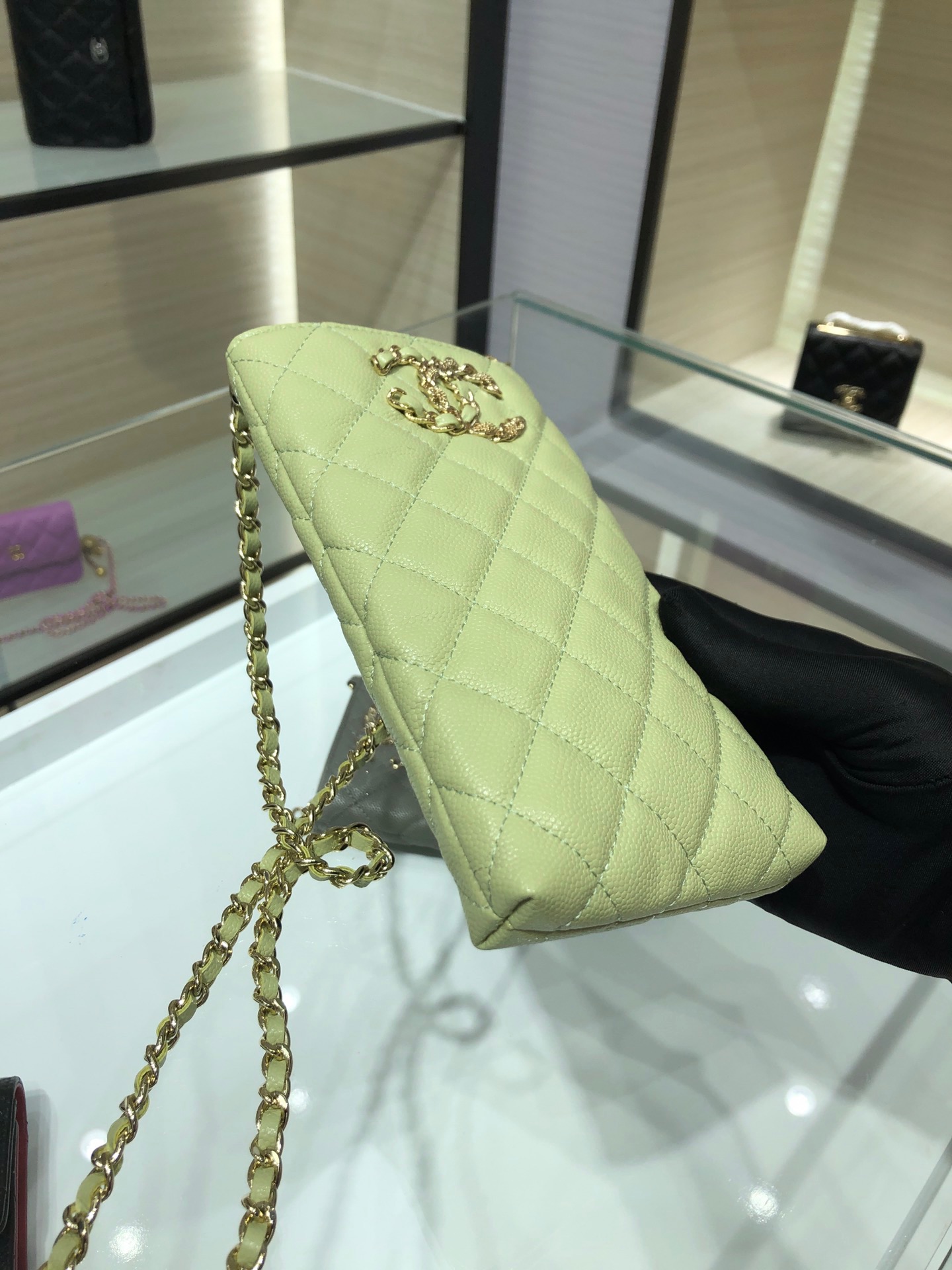 chanel 19 phone case with chain, CHANEL