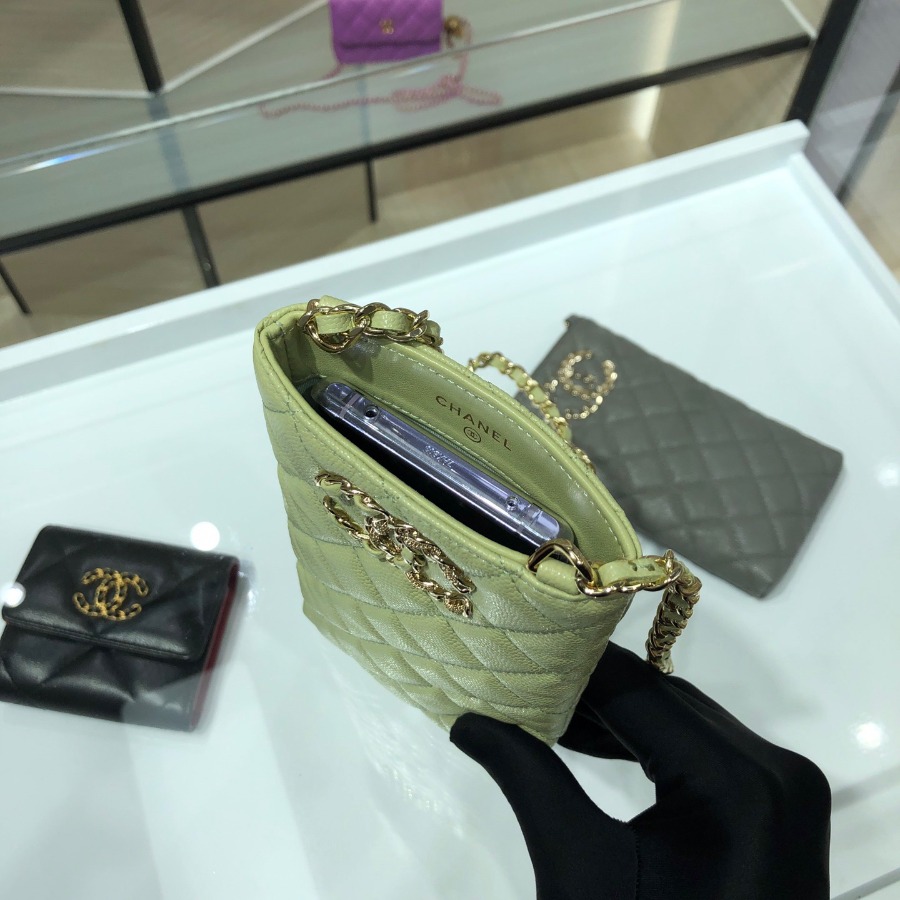 chanel 19 phone case with chain, CHANEL