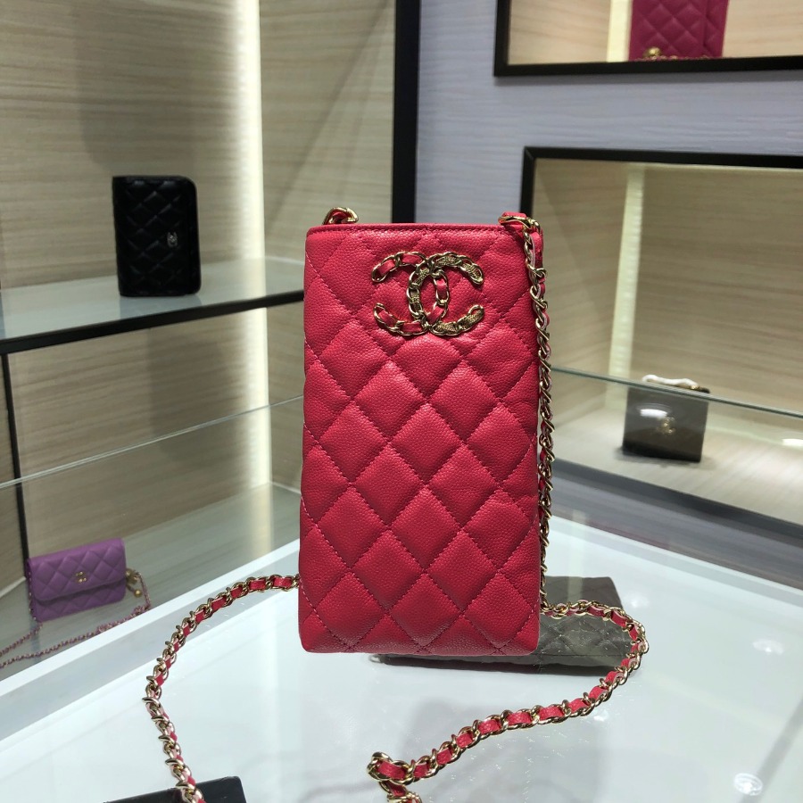 chanel 19 phone case with chain, CHANEL