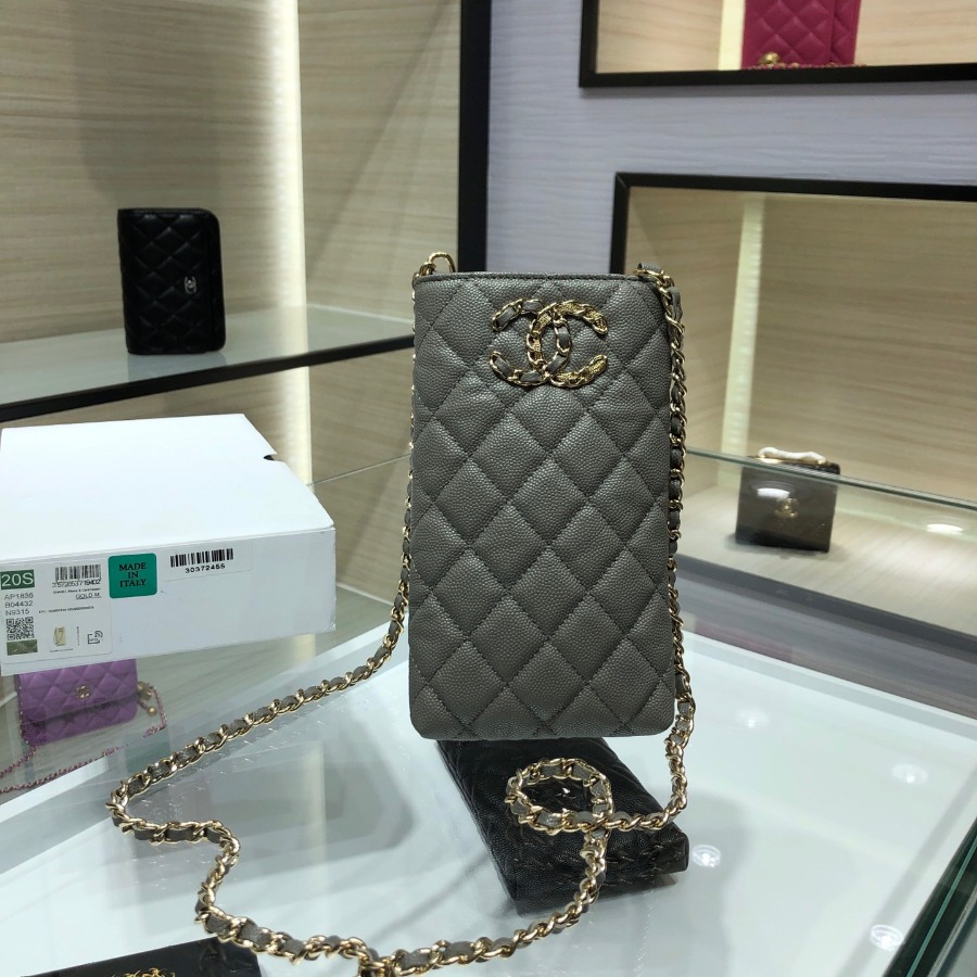 chanel 19 phone case with chain, CHANEL