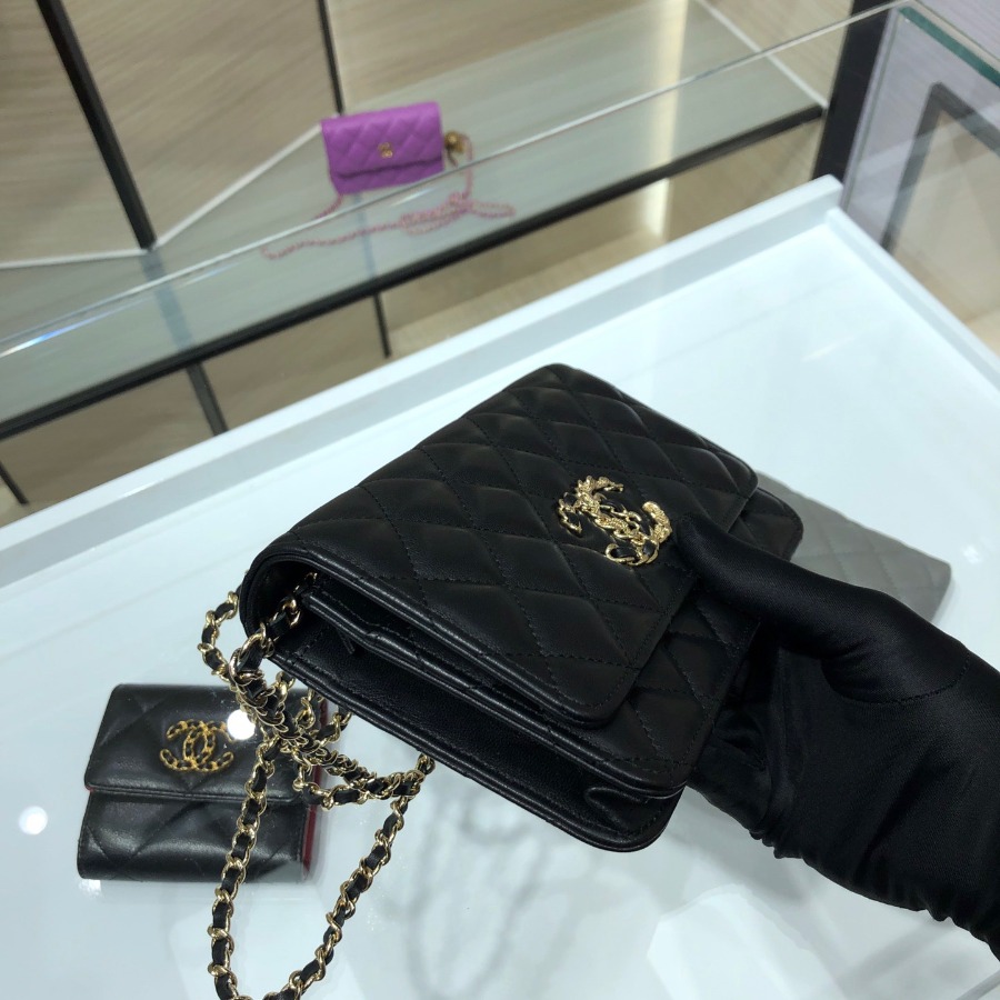 wallet on chain, CHANEL SMALL LEATHER GOODS