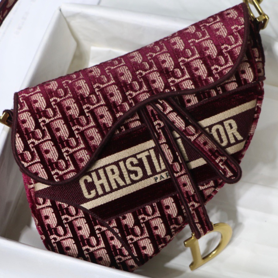 DIOR OBLIQUE EMBROIDERED Satin BAG, DIOR SHOULDER BAG