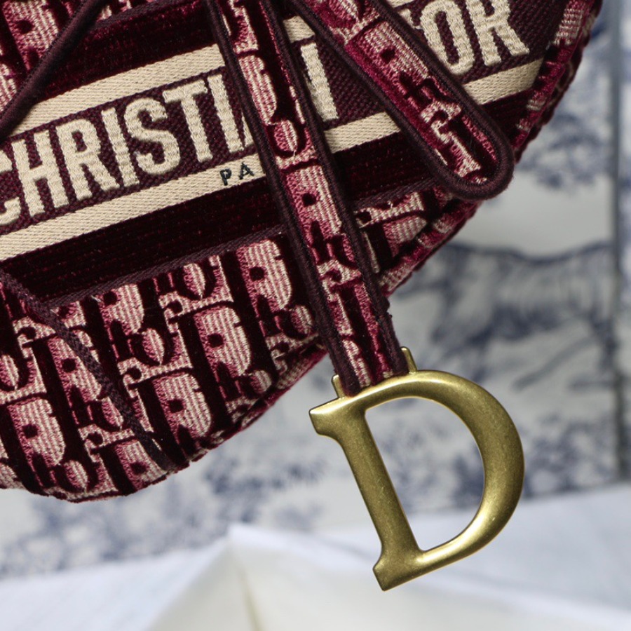 DIOR OBLIQUE EMBROIDERED Satin BAG, DIOR SHOULDER BAG