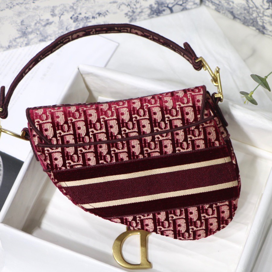 DIOR OBLIQUE EMBROIDERED Satin BAG, DIOR SHOULDER BAG