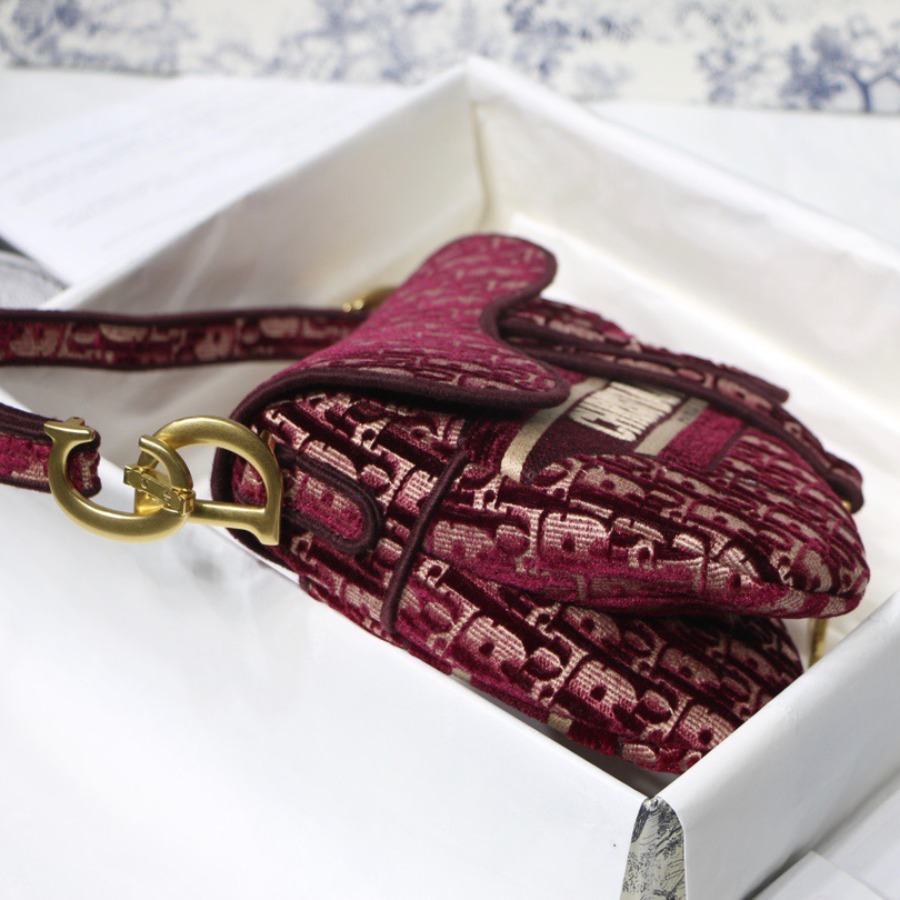 DIOR OBLIQUE EMBROIDERED Satin BAG, DIOR SHOULDER BAG