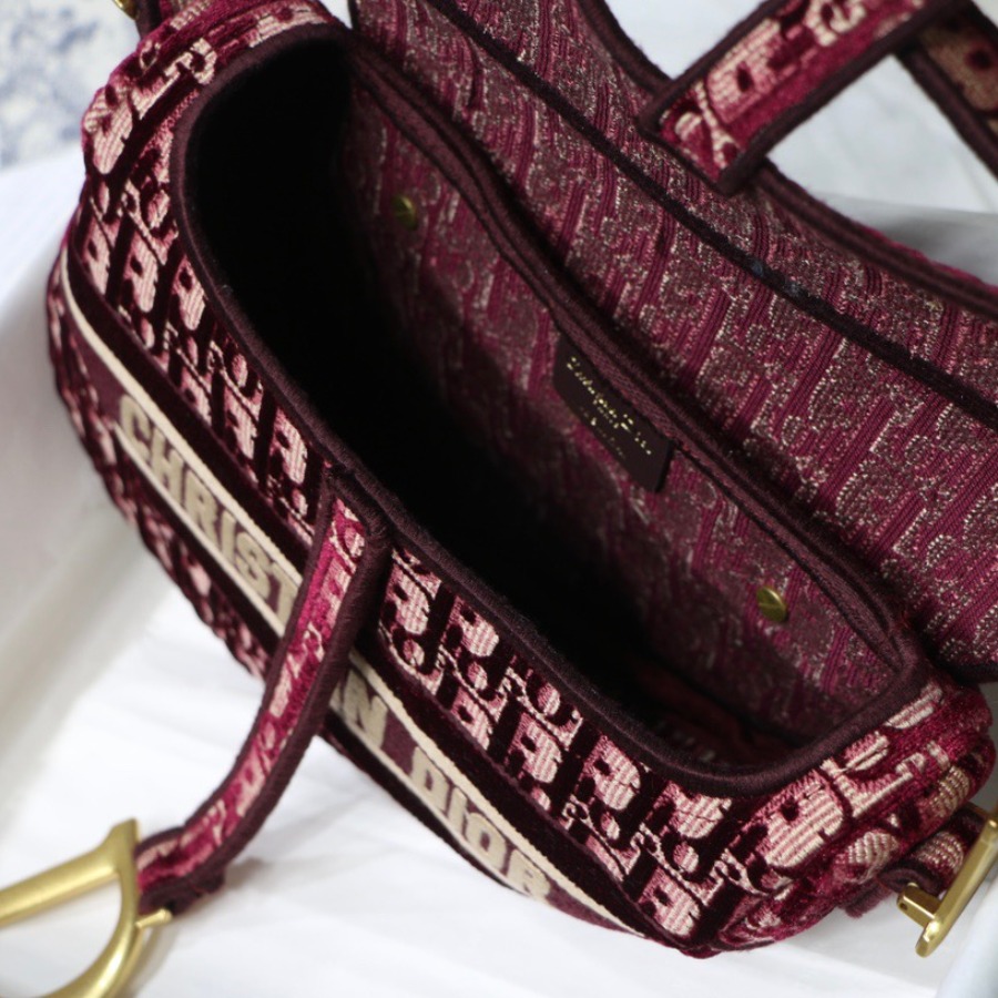 DIOR OBLIQUE EMBROIDERED Satin BAG, DIOR SHOULDER BAG