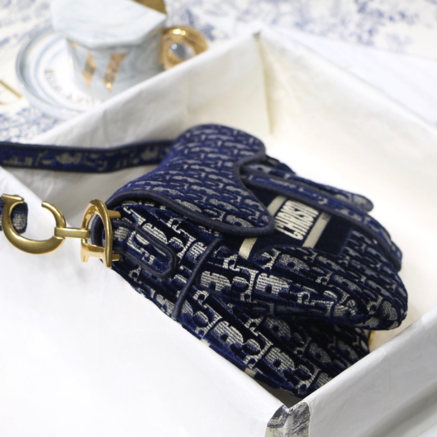 DIOR OBLIQUE EMBROIDERED Satin BAG, DIOR SHOULDER BAG