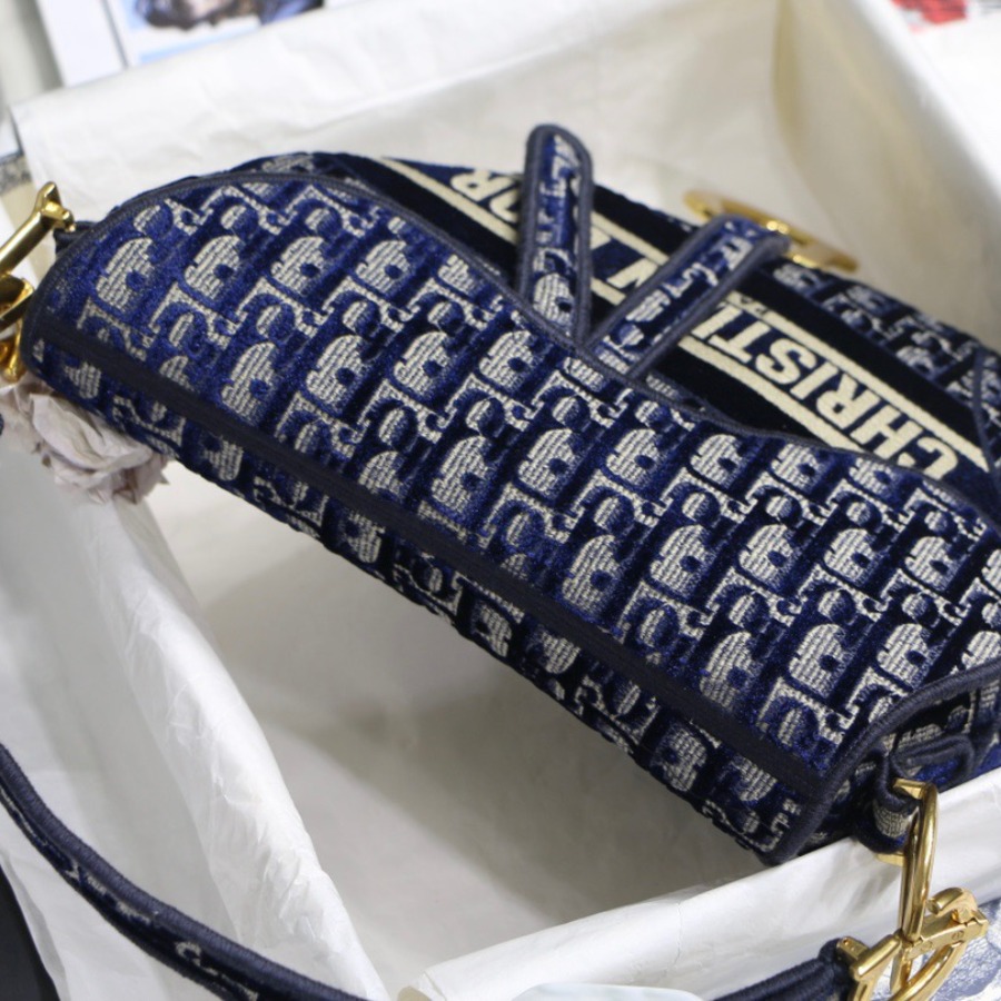 DIOR OBLIQUE EMBROIDERED Satin BAG, DIOR SHOULDER BAG