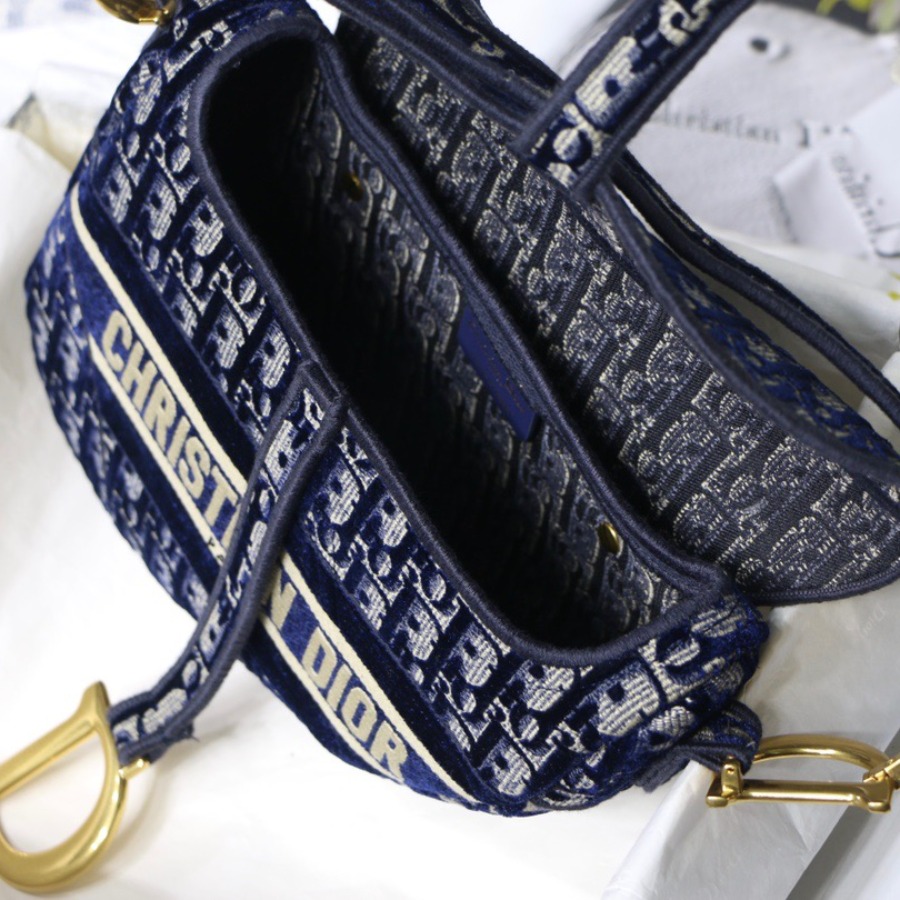 DIOR OBLIQUE EMBROIDERED Satin BAG, DIOR SHOULDER BAG