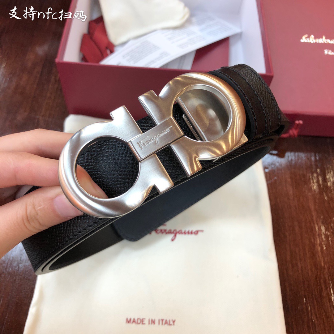 REVERSIBLE AND ADJUSTABLE GANCINI BELT, Salvatore Ferragamo