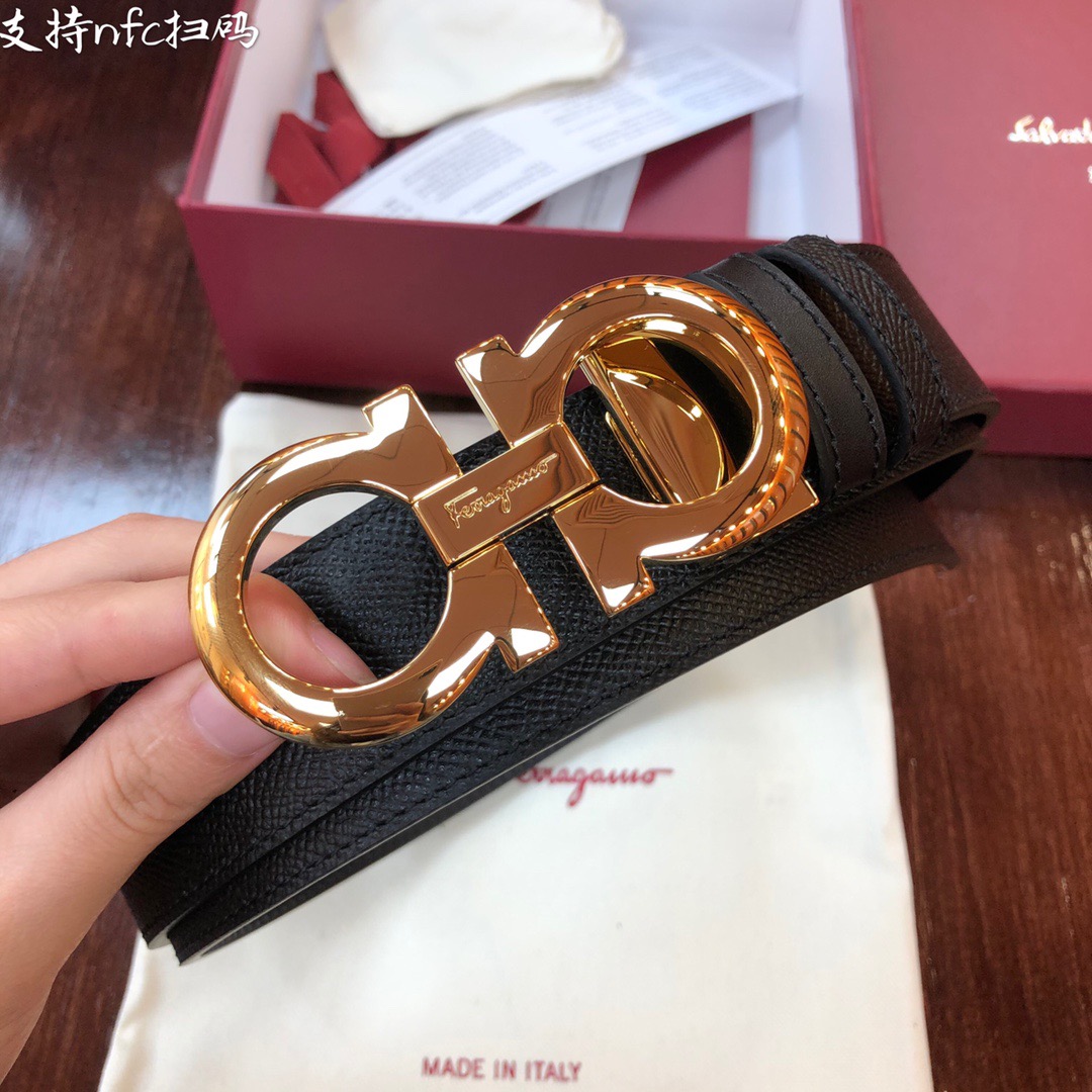 REVERSIBLE AND ADJUSTABLE GANCINI BELT, Salvatore Ferragamo