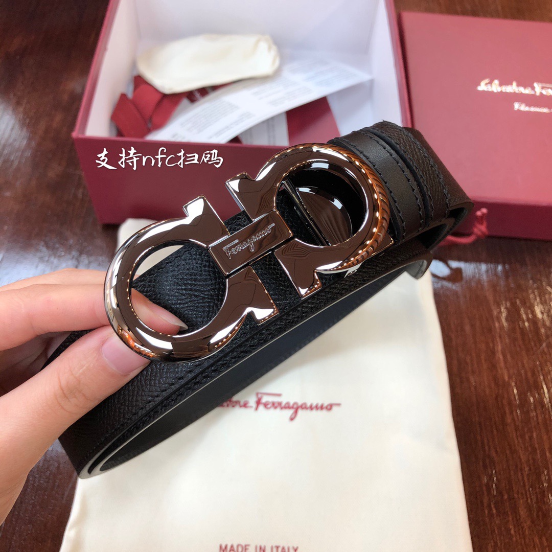 REVERSIBLE AND ADJUSTABLE GANCINI BELT, Salvatore Ferragamo