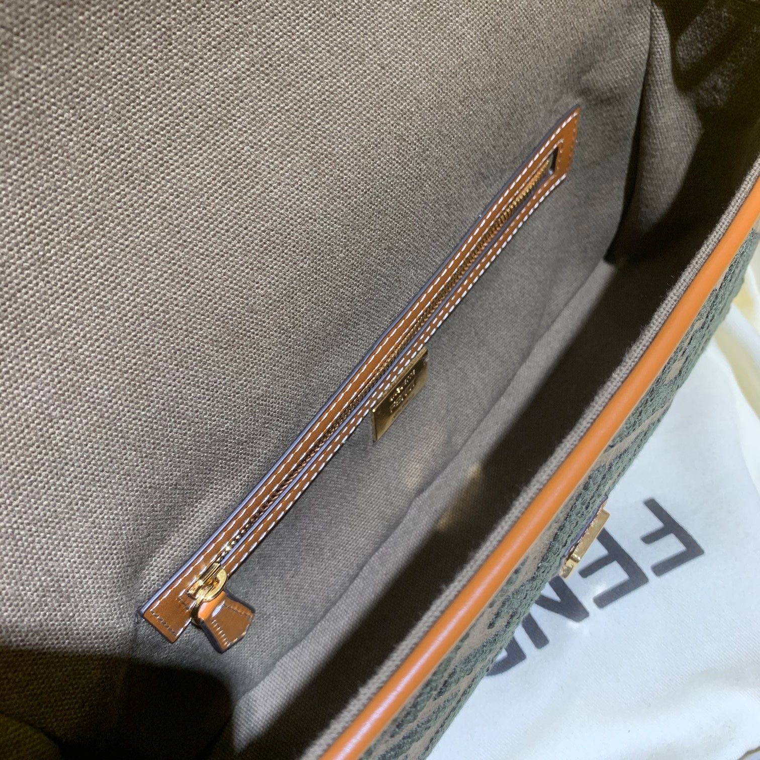 BAGUETTE , FENDI Natural straw bag
