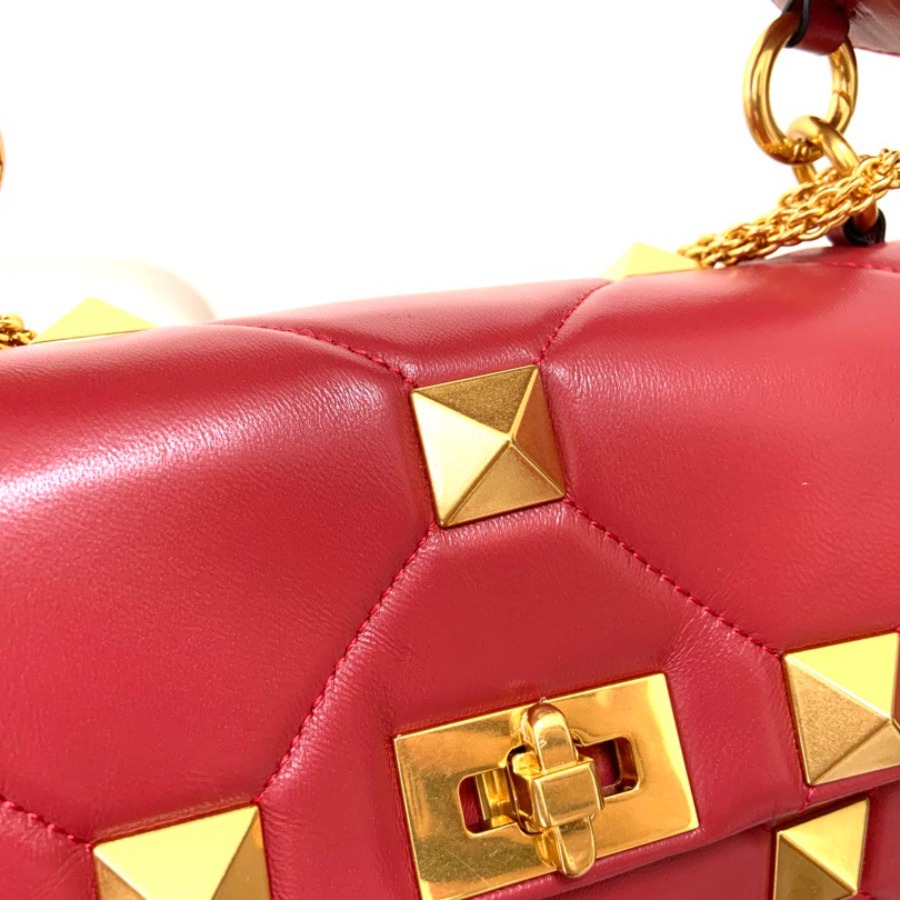 MEDIUM ROMAN STUD THE SHOULDER BAG IN NAPPA WITH CHAIN, Valentino bag