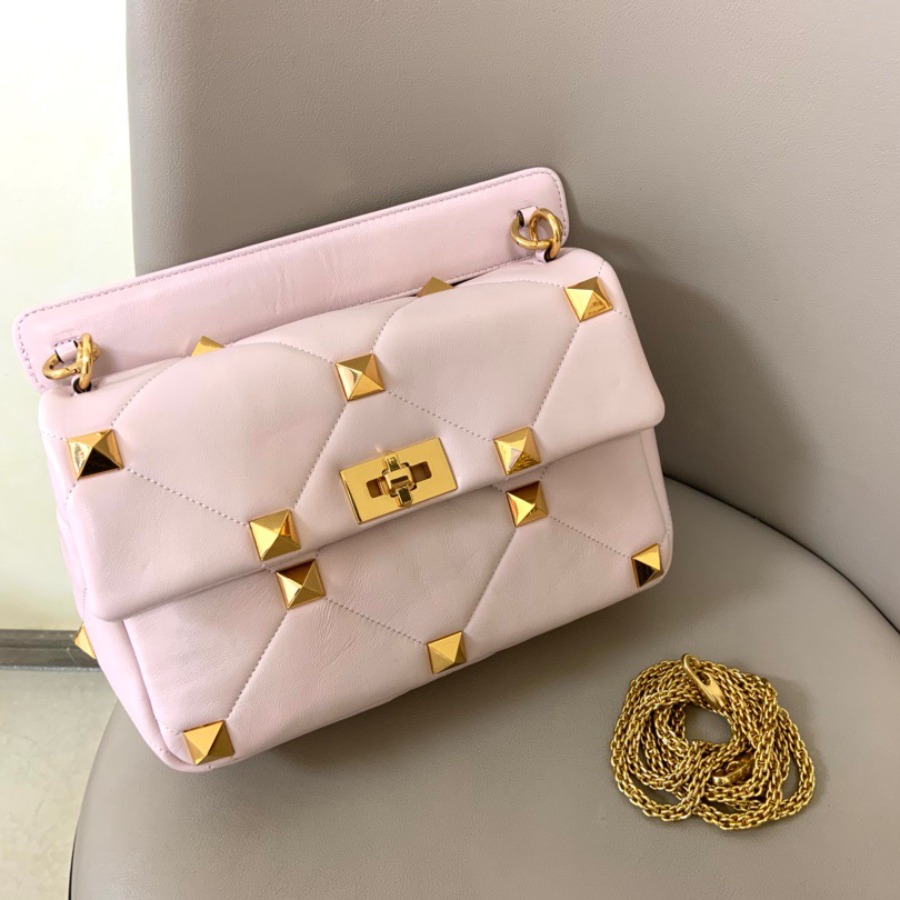 LARGE ROMAN STUD THE SHOULDER BAG IN NAPPA WITH CHAIN,  Valentino bag