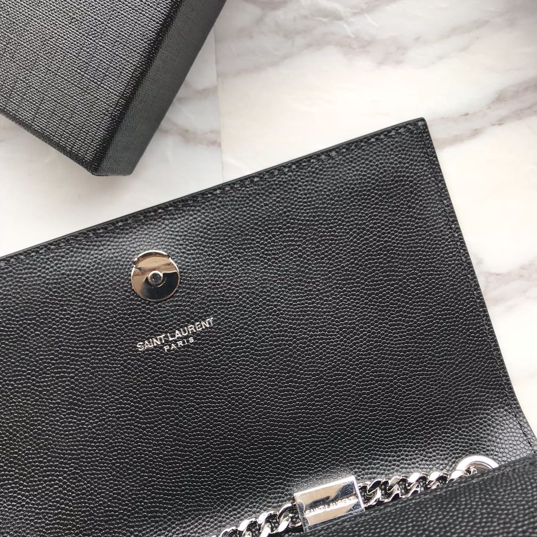 469390 KATE SMALL BAG IN GRAIN DE POUDRE EMBOSSED LEATHER, YSL Saint Laurent