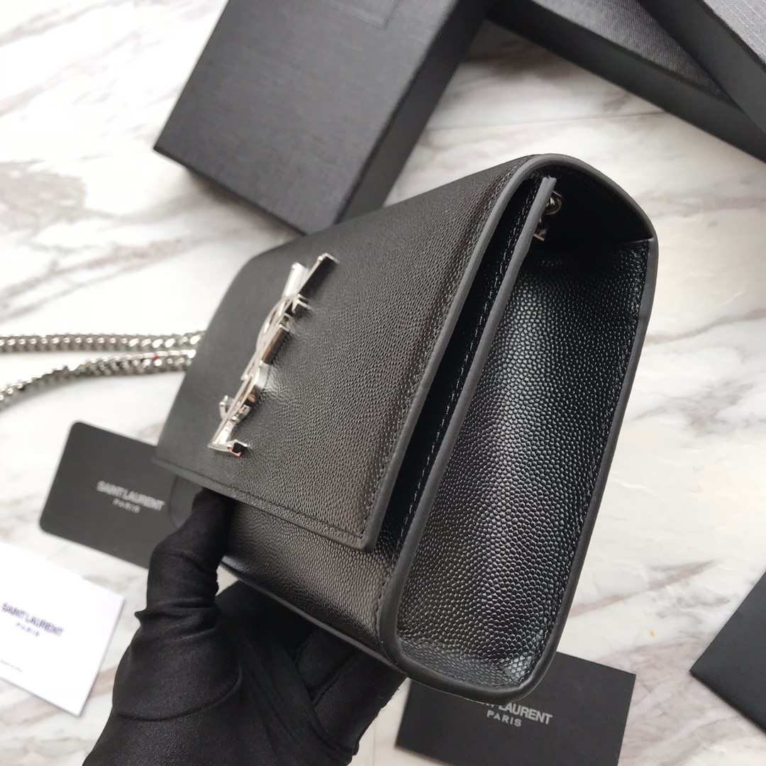 469390 KATE SMALL BAG IN GRAIN DE POUDRE EMBOSSED LEATHER, YSL Saint Laurent