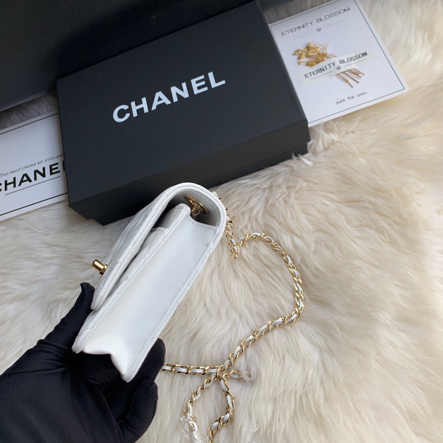 Wallet on Chain, Lambskin & Gold-Tone Metal, WOC CHANEL