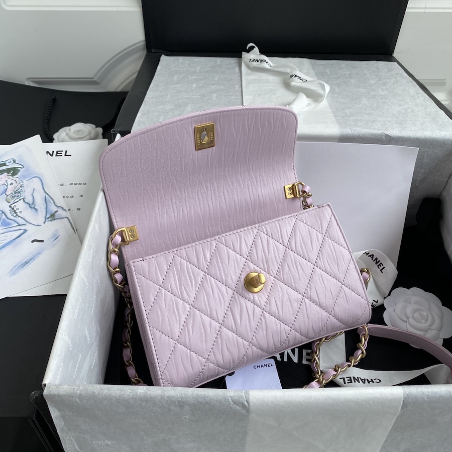 AS2477 mini flap bag with top handle