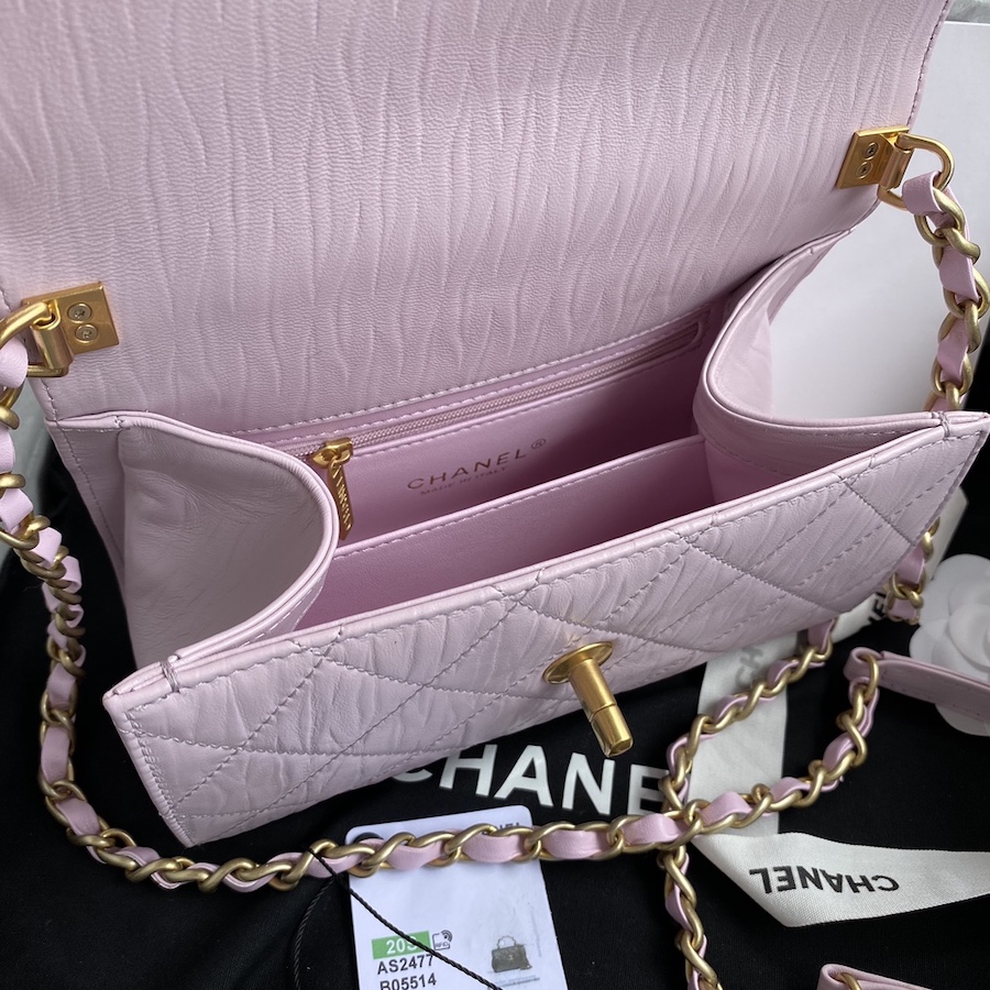 AS2477 mini flap bag with top handle