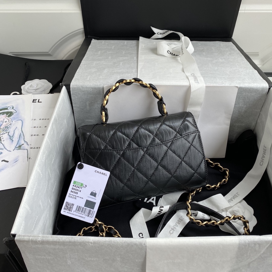 AS2477 mini flap bag with top handle