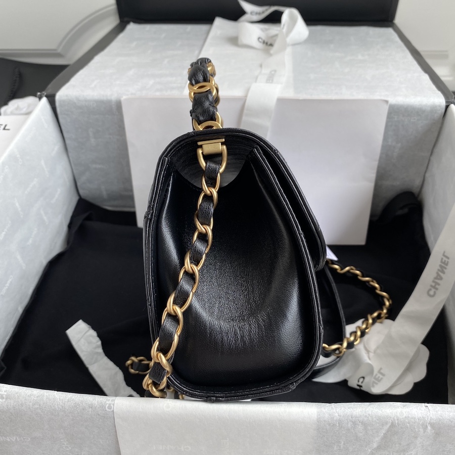 AS2477 mini flap bag with top handle