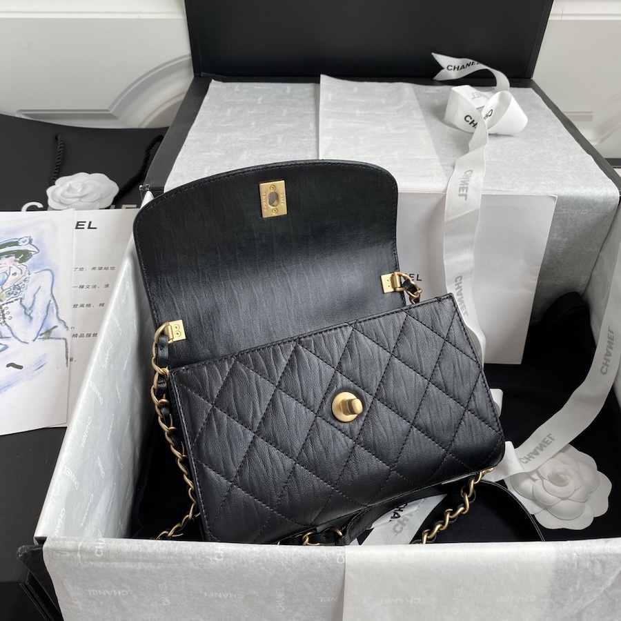 AS2477 mini flap bag with top handle