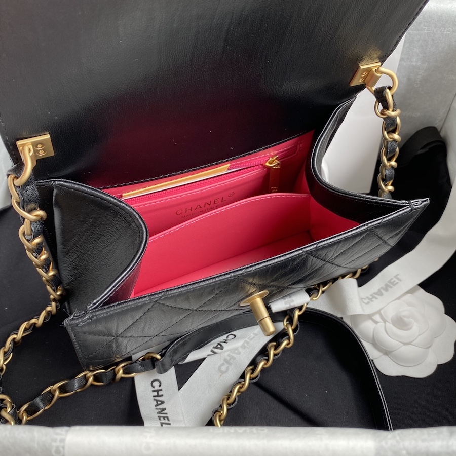 AS2477 mini flap bag with top handle