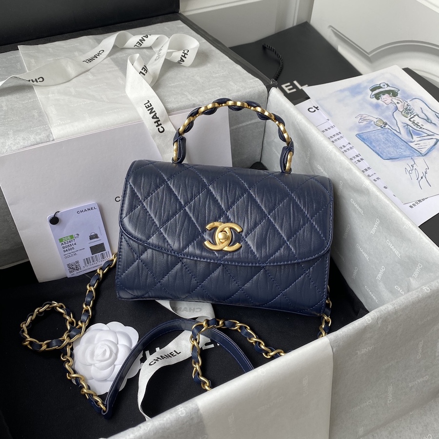 AS2477 mini flap bag with top handle