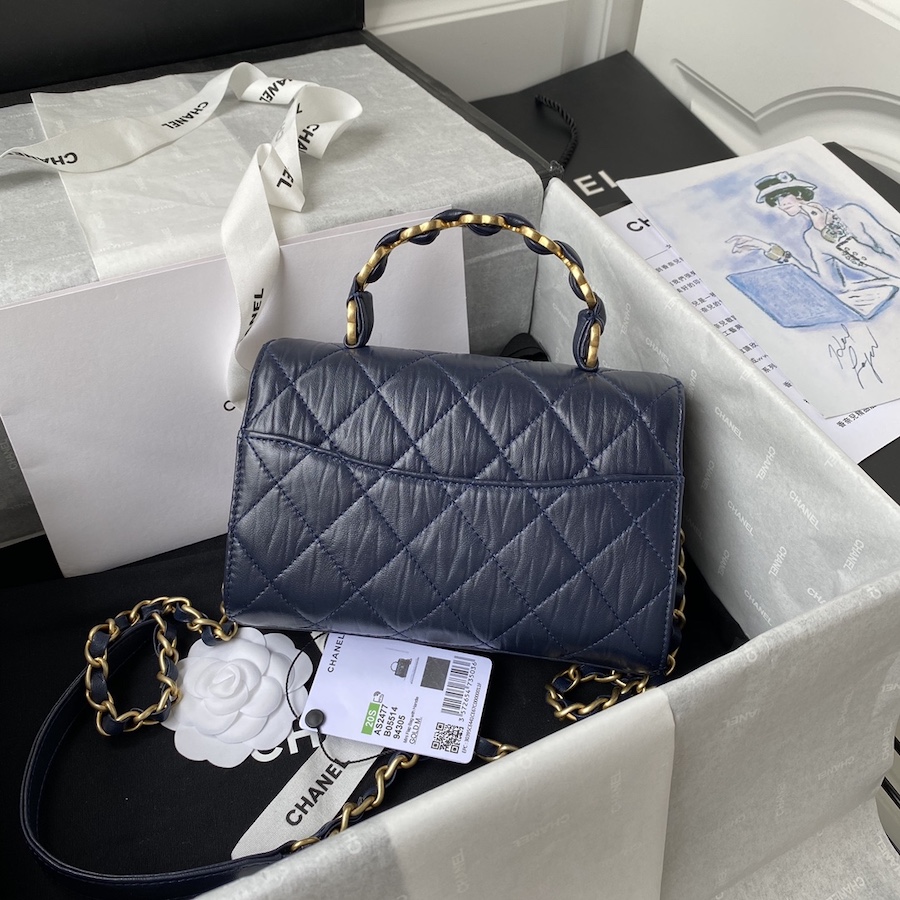 AS2477 mini flap bag with top handle