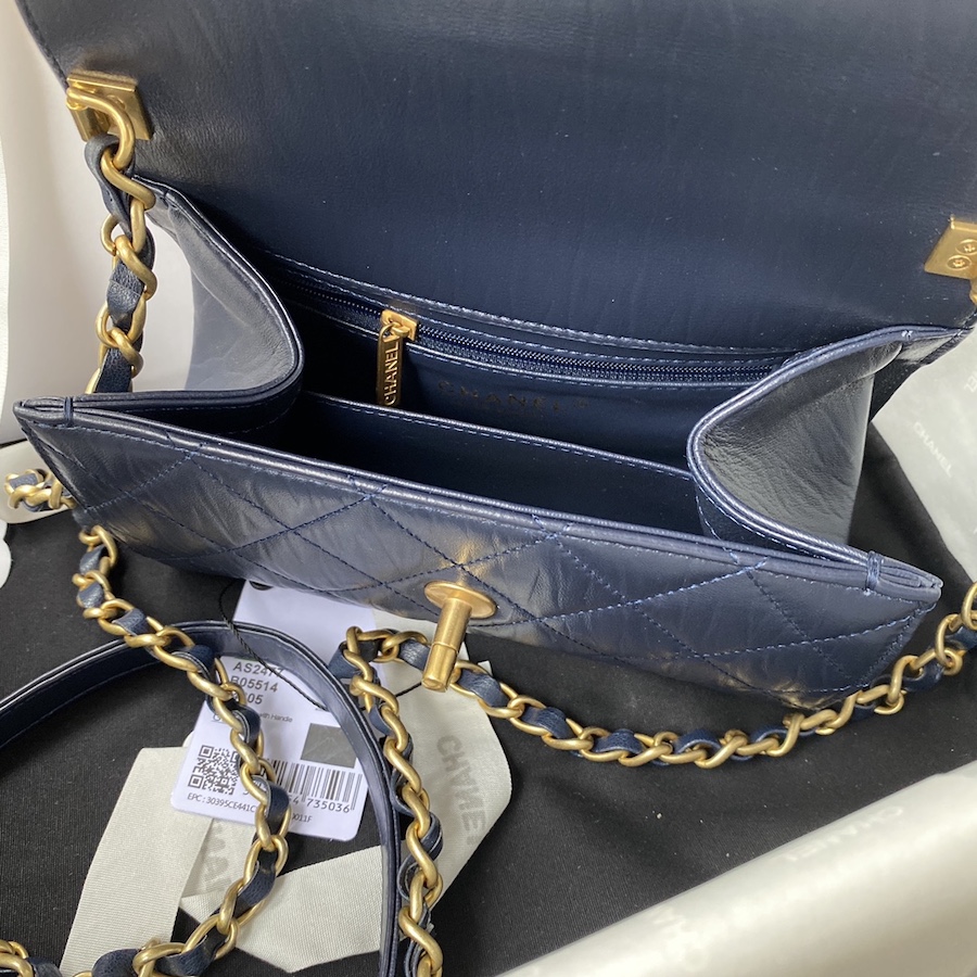 AS2477 mini flap bag with top handle