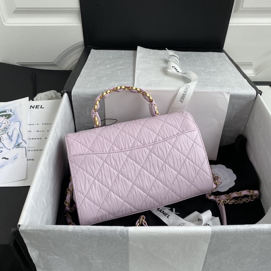 AS2478 mini flap bag with top handle