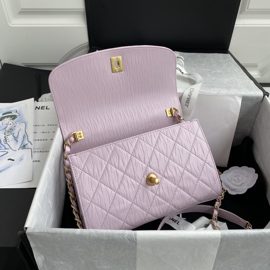 AS2478 mini flap bag with top handle