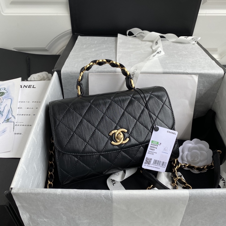 AS2478 mini flap bag with top handle