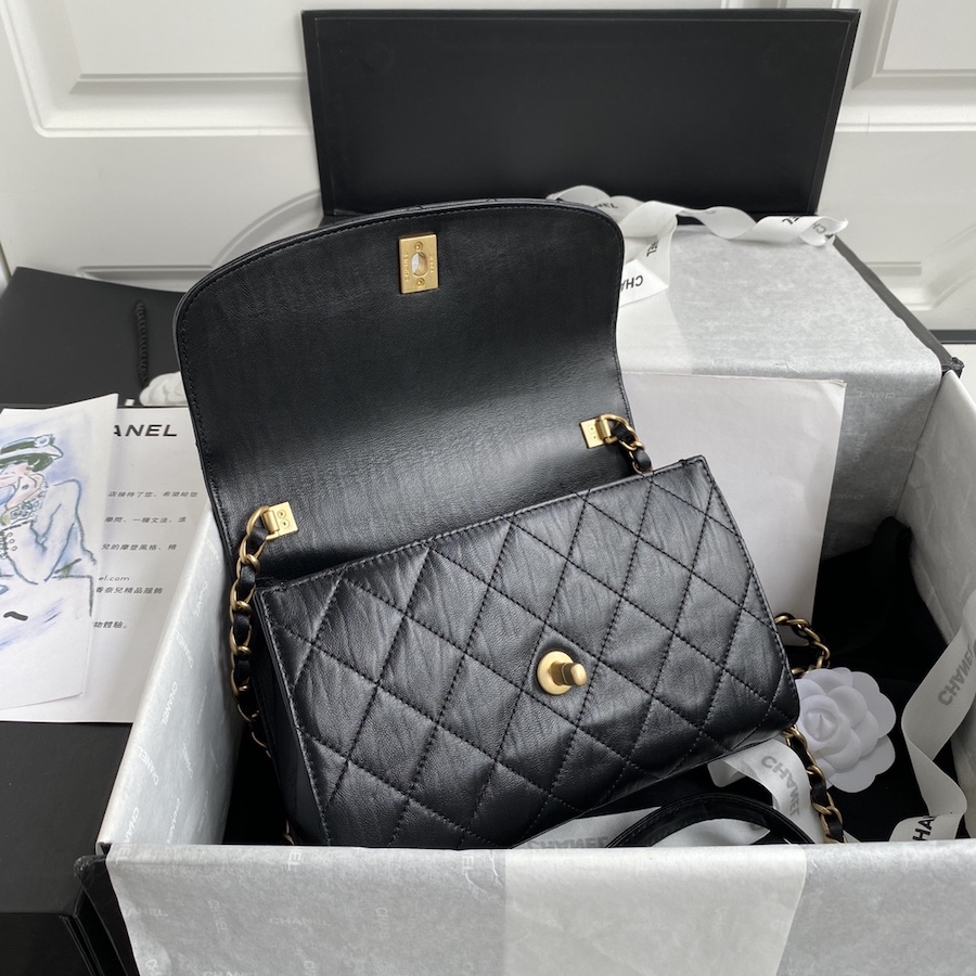 AS2478 mini flap bag with top handle