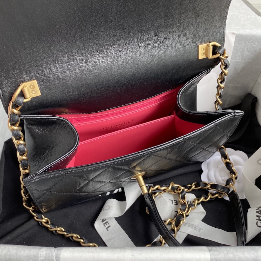 AS2478 mini flap bag with top handle