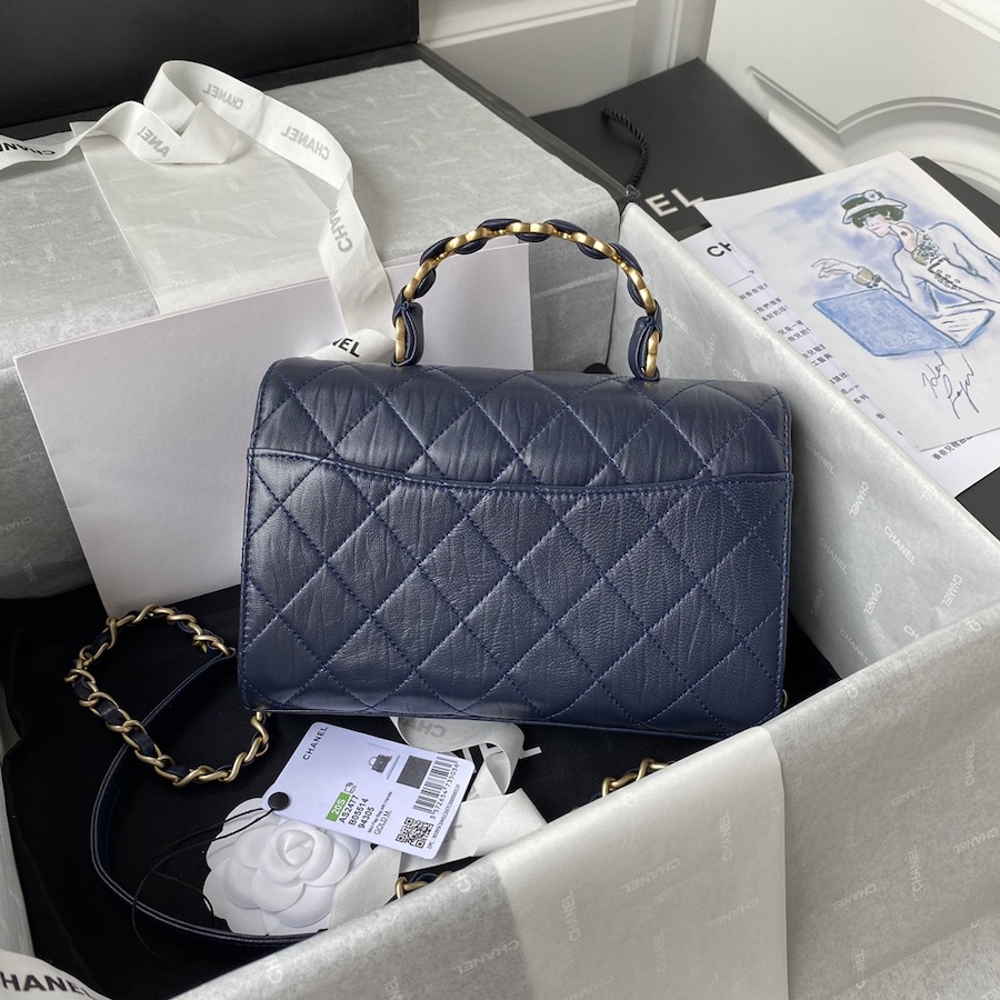 AS2478 mini flap bag with top handle